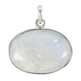 Natalia White Heart Pendant Jewelry with Silver Frame Rainbow Moonstone White White